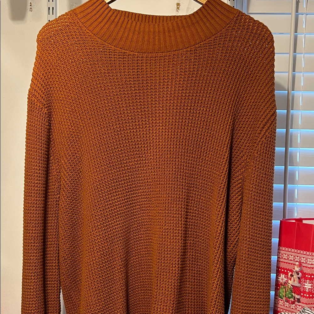 Rust Orange Knit Sweater